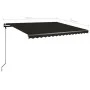 Toldo manual retráctil con LED gris antracita 400x350 cm by vidaXL, Awnings - Ref: Foro24-3069824, Price: 536,26 €, Discount: %