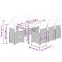 Set de mesa y sillas de jardín 5 pzas y cojines ratán PE beige de , Conjuntos de jardín - Ref: Foro24-3277102, Precio: 1,00 €