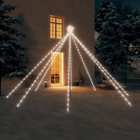Luces de árbol de Navidad interior 576 LED blanco frío 3,6 m
