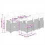 Set de mesa y sillas de jardín 9 pzas y cojines ratán PE negro by , Garden sets - Ref: Foro24-3277142, Price: 1,00 €, Discoun...