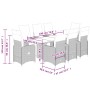 Set de mesa y sillas jardín 9 piezas y cojines ratán PE marrón de , Conjuntos de jardín - Ref: Foro24-3277194, Precio: 1,00 €