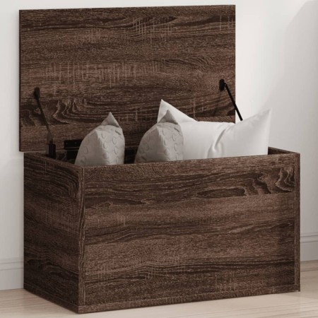 Caja de almacenaje madera ingeniería marrón roble 60x35x35 cm by , Storage trunks - Ref: Foro24-840680, Price: 63,60 €, Disco...