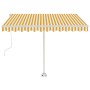 Automatische Markise LED-Windsensor gelb weiß 350x250cm von vidaXL, Markisen - Ref: Foro24-3069533, Preis: 596,05 €, Rabatt: %