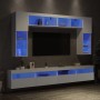 Mueble de pared de TV con luces LED 8 piezas blanco von , TV-Möbel - Ref: Foro24-3216764, Preis: 349,70 €, Rabatt: %