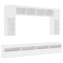Mueble de pared de TV con luces LED 8 piezas blanco von , TV-Möbel - Ref: Foro24-3216764, Preis: 349,70 €, Rabatt: %