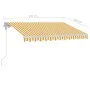 Automatic awning LED wind sensor yellow white 350x250cm by vidaXL, Awnings - Ref: Foro24-3069533, Price: 585,80 €, Discount: %
