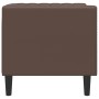 Sillón Chesterfield de cuero artificial marrón de , Sofás - Ref: Foro24-372654, Precio: 176,31 €, Descuento: %