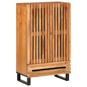 Aparador alto madera maciza de acacia 60x34x100 cm de , Almacenamiento para CD y DVD - Ref: Foro24-377585, Precio: 173,84 €, ...
