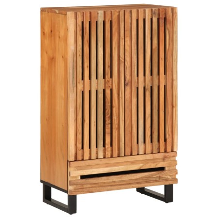 Aparador alto madera maciza de acacia 60x34x100 cm by , CD and DVD storage - Ref: Foro24-377585, Price: 176,28 €, Discount: %