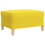 Juego de sofá 4 piezas con reposapiés y cojines tela amarillo by , Sofas - Ref: Foro24-3278316, Price: 690,28 €, Discount: %