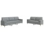 Juego de sofás con cojines 2 piezas tela gris claro by , Sofas - Ref: Foro24-3278335, Price: 501,94 €, Discount: %
