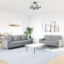 Juego de sofás con cojines 2 piezas tela gris claro by , Sofas - Ref: Foro24-3278335, Price: 501,94 €, Discount: %