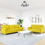 Juego de sofás con cojines 2 piezas tela amarillo claro by , Sofas - Ref: Foro24-3278340, Price: 501,87 €, Discount: %