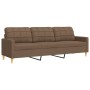 Juego de sofás 4 pzas con reposapiés y cojines tela marrón von , Sofas - Ref: Foro24-3278314, Preis: 713,75 €, Rabatt: %