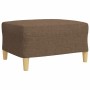 Juego de sofás 4 pzas con reposapiés y cojines tela marrón von , Sofas - Ref: Foro24-3278314, Preis: 713,75 €, Rabatt: %