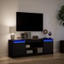Mueble de TV con LED madera de ingeniería negro 139,5x34x50 cm by , TV Furniture - Ref: Foro24-852195, Price: 132,87 €, Disco...