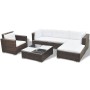 Set muebles de jardín 6 piezas y cojines ratán sintético marrón by , Garden sets - Ref: Foro24-41873, Price: 568,13 €, Discou...