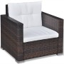 Set muebles de jardín 6 piezas y cojines ratán sintético marrón by , Garden sets - Ref: Foro24-41873, Price: 568,13 €, Discou...
