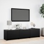 Mueble de TV con LED madera de ingeniería negro 165x34x40 cm von , TV-Möbel - Ref: Foro24-852251, Preis: 112,49 €, Rabatt: %