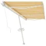 Toldo de pie retráctil manual amarillo y blanco 600x350 cm de vidaXL, Toldos - Ref: Foro24-3069678, Precio: 668,51 €, Descuen...