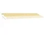 Toldo de pie retráctil manual amarillo y blanco 600x350 cm de vidaXL, Toldos - Ref: Foro24-3069678, Precio: 668,51 €, Descuen...