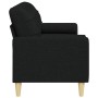 Sofá de 3 plazas con cojines tela negro 210 cm by , Sofas - Ref: Foro24-3278205, Price: 326,25 €, Discount: %