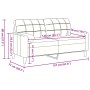 Sofá de 2 plazas con cojines terciopelo negro 140 cm von , Sofas - Ref: Foro24-3278224, Preis: 206,44 €, Rabatt: %
