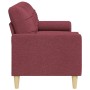Sofá de 3 plazas con cojines tela rojo tinto 210 cm von , Sofas - Ref: Foro24-3278207, Preis: 360,66 €, Rabatt: %