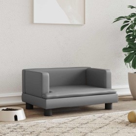 Cama para perros de cuero sintético gris 60x40x30 cm von , Betten für Hunde - Ref: Foro24-171916, Preis: 59,29 €, Rabatt: %