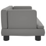 Cama para perros de cuero sintético gris 60x40x30 cm