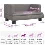 Cama para perros de cuero sintético gris 60x40x30 cm by , Beds for dogs - Ref: Foro24-171916, Price: 60,42 €, Discount: %
