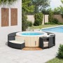 Borde bañera hidromasaje madera acacia y ratán sintético negro by , Pool and spa accessories - Ref: Foro24-365612, Price: 256...