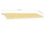 Toldo de pie retráctil manual amarillo y blanco 600x350 cm de vidaXL, Toldos - Ref: Foro24-3069678, Precio: 668,51 €, Descuen...