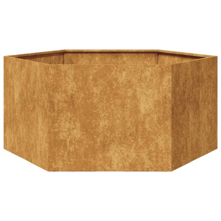 Jardinera hexagonal 104x90x45 cm acero desgastado von , Töpfe und Pflanzgefäße - Ref: Foro24-851135, Preis: 76,92 €, Rabatt: %