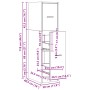 Armario botiquín madera ingeniería roble ahumado 30x41x118 cm von , Schließfächer und Lagerschränke - Ref: Foro24-855164, Pre...