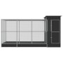 Pajarera con extensión acero plateado 416x203x216 cm de , Pies y jaulas para pájaros - Ref: Foro24-3214258, Precio: 730,57 €,...
