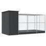 Pajarera con extensión acero plateado 416x203x216 cm de , Pies y jaulas para pájaros - Ref: Foro24-3214258, Precio: 730,57 €,...
