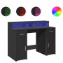 Escritorio con luz LED madera ingeniería negro 120x55x91 cm von , Schreibtische - Ref: Foro24-3309412, Preis: 228,41 €, Rabat...