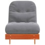 Futón sofá cama con colchón madera maciza marrón 70x206x11 cm by , Futones - Ref: Foro24-846753, Price: 196,89 €, Discount: %