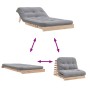 Futón sofá cama con colchón madera maciza de pino 100x206x11 cm von , Futones - Ref: Foro24-846766, Preis: 223,96 €, Rabatt: %