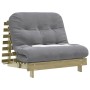 Futón sofá cama con colchón madera impregnada pino 100x206x11cm by , Futones - Ref: Foro24-846770, Price: 250,19 €, Discount: %