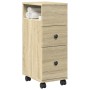 Armario de baño estrecho con ruedas madera roble Sonoma by , Lockers and storage cabinets - Ref: Foro24-855234, Price: 54,52 ...