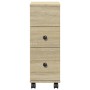 Armario de baño estrecho con ruedas madera roble Sonoma by , Lockers and storage cabinets - Ref: Foro24-855234, Price: 54,52 ...