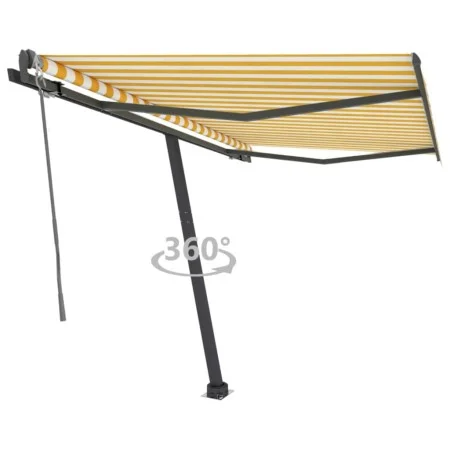Automatische Standmarkise gelb und weiß 300x250 cm von vidaXL, Markisen - Ref: Foro24-3069708, Preis: 421,69 €, Rabatt: %