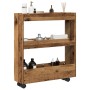 Carro de almacenaje estrecho 3 niveles madera envejecida von , Küchen- und Speisewagen - Ref: Foro24-855248, Preis: 54,62 €, ...