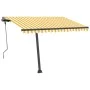 Toldo de pie automático amarillo y blanco 300x250 cm de vidaXL, Toldos - Ref: Foro24-3069708, Precio: 429,08 €, Descuento: %