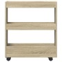 Carro de almacenaje estrecho 3 niveles madera roble Sonoma von , Küchen- und Speisewagen - Ref: Foro24-855243, Preis: 55,53 €...