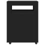 Armario de baño estrecho con ruedas madera de ingeniería negro by , Lockers and storage cabinets - Ref: Foro24-855269, Price:...