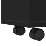 Armario de baño estrecho con ruedas madera de ingeniería negro by , Lockers and storage cabinets - Ref: Foro24-855269, Price:...