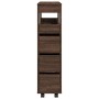Armario de baño estrecho con ruedas madera marrón roble by , Lockers and storage cabinets - Ref: Foro24-855274, Price: 99,05 ...